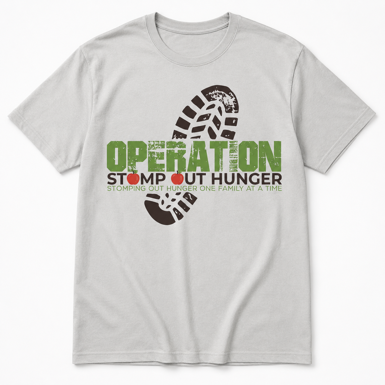 Ice Grey Operation Stomp Out Hunger T-shirt